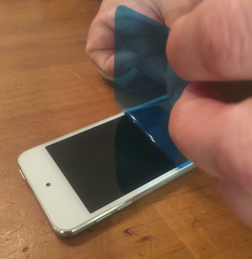 Removing dirt from the screen