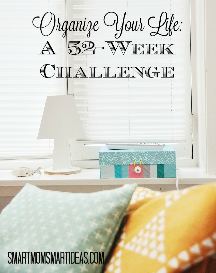 Organize your life: a 52-week challenge. Each week we will have a new declutter and organizing challenge for your rooms, closets, drawers, storage areas and more. Join us and organize your life this year.