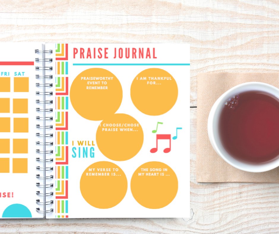 A praise journal to help you write down your daily praises.