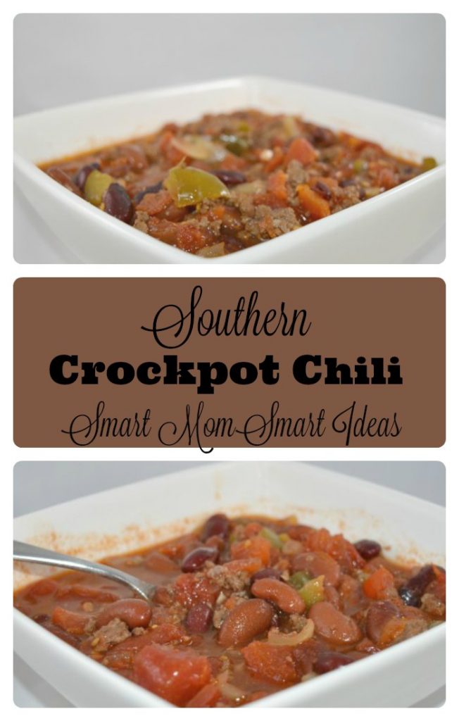Southern crockpot chili an easy to make chili that will quickly be a family favorite.