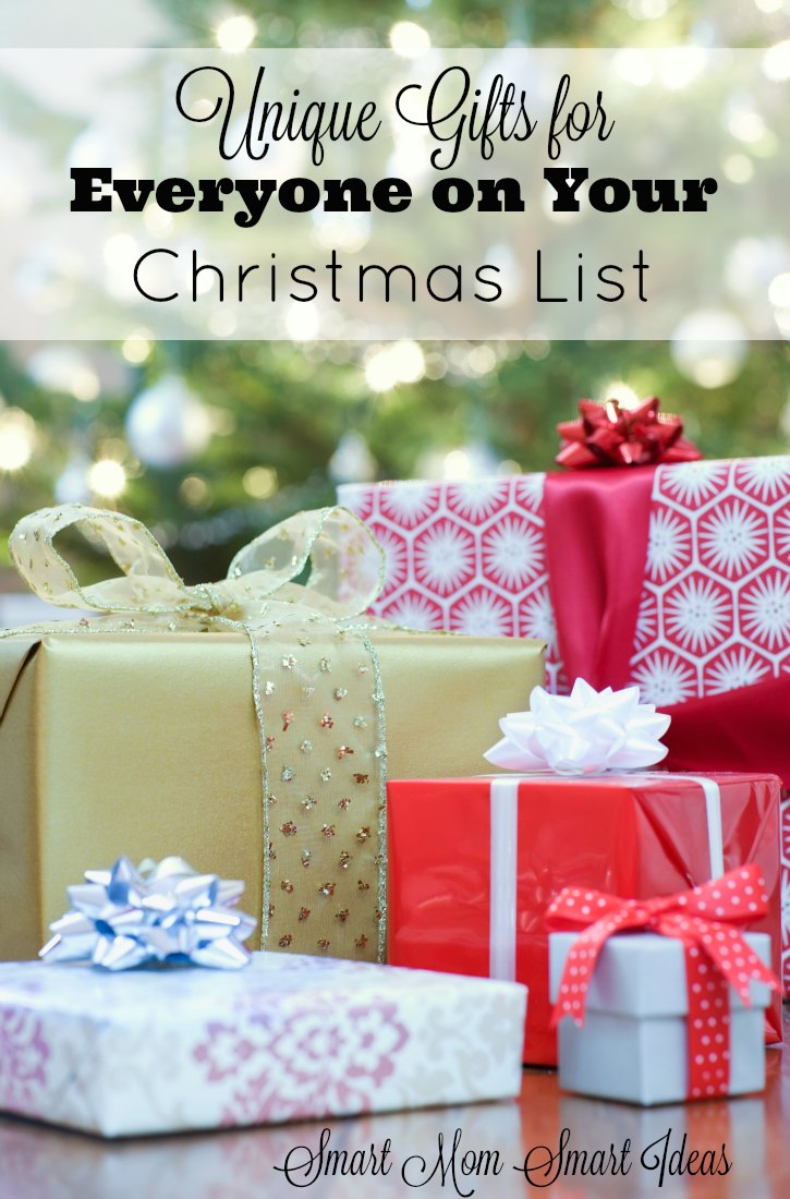Are you looking for unique christmas gifts? Are you challenged to find the perfect gift? Try these ideas for everyone one your list.