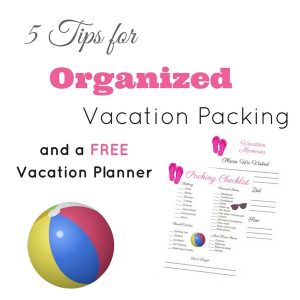 Vacation packing | Vacation checklist printable | vacation planner | organized vacation packing