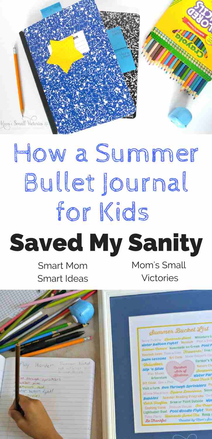 How a summer bullet journal for kids saved my sanity | kids bullet journal | summer activities for kids | #bulletjounal, #bujo, #kidsbujo, #kidssummer, #summer