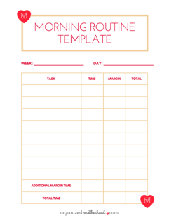 Morning routine checklist | morning routine printable