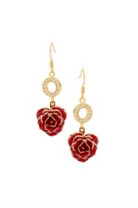Eternity rose earrings