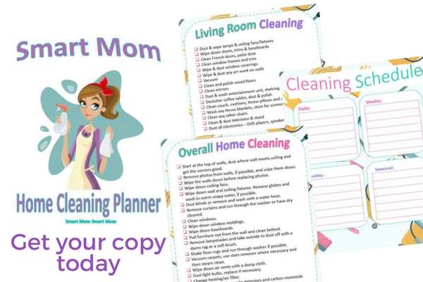 Smart mom home cleaning planner | home cleaning checklists | home cleaning plan
