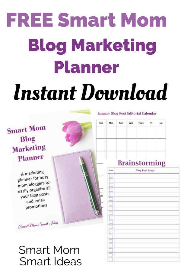Get your free blog marketing planner and organize your content marketing and digital strategy. #smartmomsmartideas, #blog, #blogging, #digitalmarketing, #contentmarketing