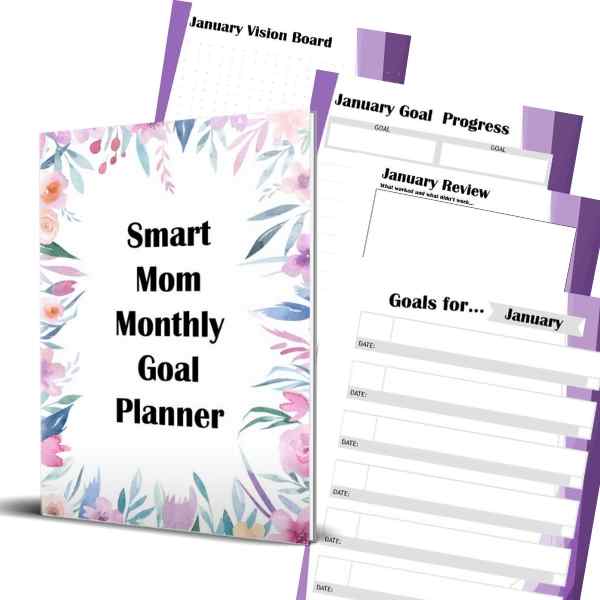 Smart mom monthly goal planner