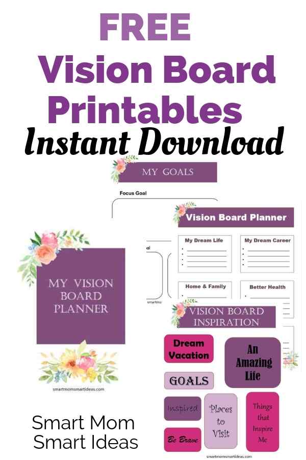 Vision Board Examples and Free Vision Board Printables Goal Setting