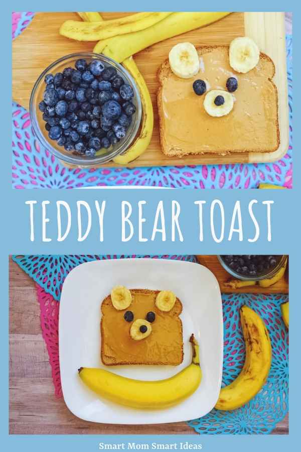 Healthy breakfast for kids - teddy bear toast recipe #smartmomsmartideas, #breakfastrecipe, #recipe