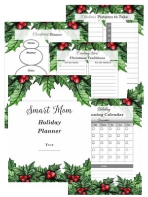 Holiday planner collage