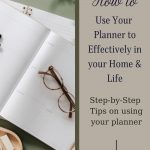 How to use your planner effectively