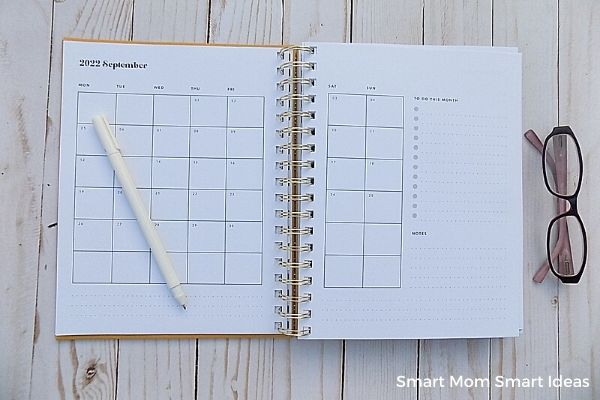 Centered student planner monthly
